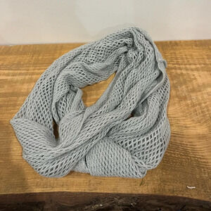 Womens gray knit sparkle infinity scarf